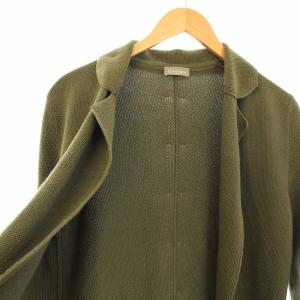 Cruciani ニットジャケット テーラードジャケット 2B シングル 46 M カーキ