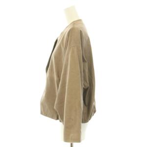 sisii カウレザーノーカラージャケット アウター タグ付き XS 茶 ブラウン 122-KL