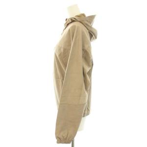 sisii レザーパーカー アウター ジップアップ 裏地メッシュ タグ付き XS ベージュ 110-PL
