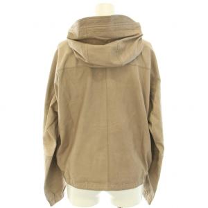 sisii レザーパーカー アウター ジップアップ 裏地メッシュ タグ付き XS ベージュ 110-PL