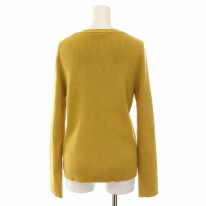 EVERYDAY I LIKE 21SS RIB Vネック カーディガン ニット 長袖 イエロー からし色