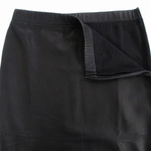 sisii タイトスカート ひざ丈 羊革 シープレザー XS 黒 ブラック