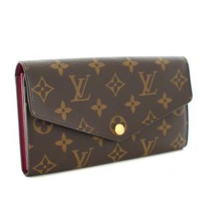 LOUIS VUITTON ポルトフォイユ サラ モノグラム フューシャ 長財布 二つ折り 小銭入れ ブラウン M62234
