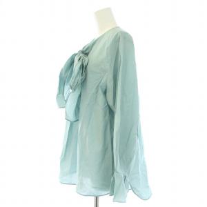 IENA 23AW ワイヤーリボンブラウス 長袖 緑 グリーン 23051900602040