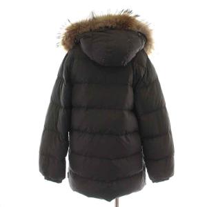 MONCLER バレンタイン VALENTINE ダウンジャケット フード ファー ジップアップ スタンドカラー 0 S ダークブラウン 49353/97/68959
