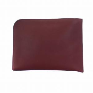 GIORGIO ARMANI セカンドバッグ クラッチバッグ L字ファスナー ラムレザー 羊革 ボルドー