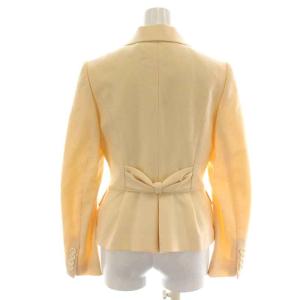 EPOCA スーツ セットアップ 上下 テーラードジャケット シングル 総裏地 リボン フレアスカート ひざ丈 タック 刺繍 絹 シルク