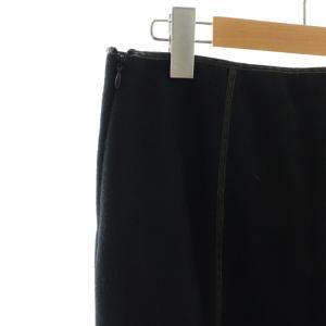 FENDI タグ付き タイトスカート ひざ丈 スリット ウール 38 S 黒 ブラック