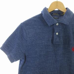 POLO RALPH LAUREN CUSTOM SLIM FIT ポロシャツ ロゴ 刺繍 半袖 S P 紺 ネイビー