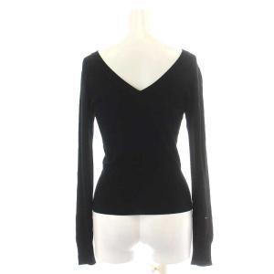 DOLCE&GABBANA ニットカーディガン 長袖 Vネック 36 S 黒 ブラック