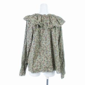 IENA la boucle 20SS LIBERTY ブラウス 花柄 リボン フリルカラー オフショルダー 長袖 マルチカラー