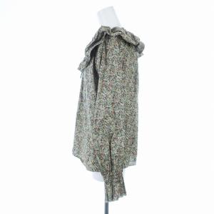 IENA la boucle 20SS LIBERTY ブラウス 花柄 リボン フリルカラー オフショルダー 長袖 マルチカラー