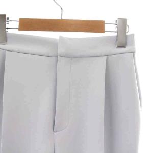 UNITED ARROWS 24SS スポンジー SPONGY タックテーパードパンツ スラックス ジップフライ ストレッチ 34 XS 水色 1514-144-1445