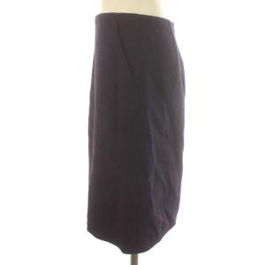 PAULE KA タイトスカート ひざ丈 ウール混 36 XS 紺 ネイビー