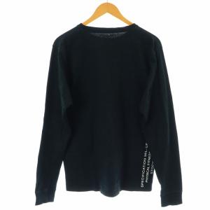 uniform experiment UEN LONG SLEEVE TEE Tシャツ カットソー 長袖 クルーネック ロゴ プリント 1 S 黒 ブラック UE-190021