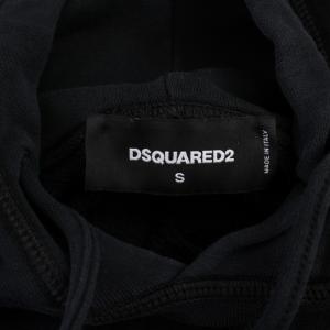 DSQUARED2 18AW パーカー スウェット トレーナー 長袖 ロゴ 裏起毛 S 黒 ブラック S71GU0250