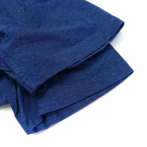 GUY ROVER ポロシャツ カットソー ホリゾンタルカラー 半袖 L 青 ブルー