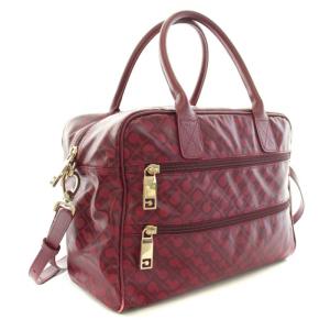 GHERARDINI ソフティ SOFTY ハンドバッグ ショルダーバッグ 2way 総柄 ポリエステル 保存袋付き ボルドー