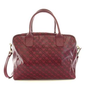 GHERARDINI ソフティ SOFTY ハンドバッグ ショルダーバッグ 2way 総柄 ポリエステル 保存袋付き ボルドー