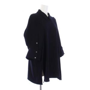 ENFOLD 23AW COLLARED FLARE PULLOVER 38 ダークネイビー