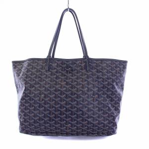 GOYARD サンルイPM トートバッグ ハンドバッグ 総柄 ポーチ付き ネイビー