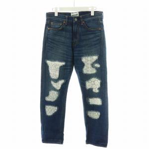 JUNYA WATANABE AD2018 デニムパンツ ジーンズ ジーパン ジッパーフライ リペア加工 S 青 ブルー