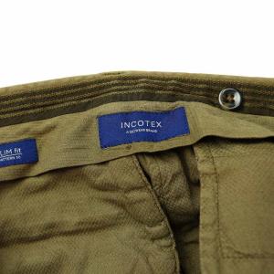 INCOTEX SLOWEAR  HIGH COMFORT SLIM fit チノパン チノパンツ ジップフライ 46 M 茶 ブラウン 313XO