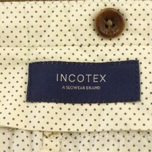 INCOTEX SLIM FIT DOESKIN COTTON スリム パンツ スラックス 46 カーキ