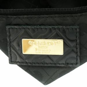 GHERARDINI ショルダーバッグ 総柄 型押し レザー 黒 ブラック