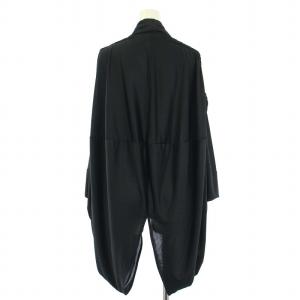ISSEY MIYAKE ロングカーディガン ドルマンスリーブ 刺繍 七分袖 2 M 黒 ブラック