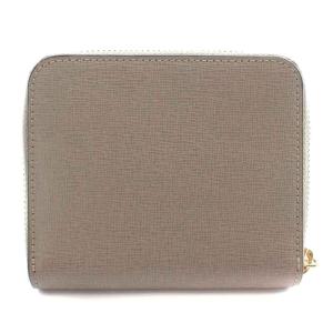 FURLA 財布 二つ折り 小銭入れ ラウンドファスナー レザー グレージュ