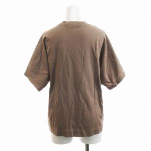 ebure 超長綿スーピマコットンクルーネックTシャツ カットソー 半袖 クルーネック 38 M 茶 ブラウン 3110900355