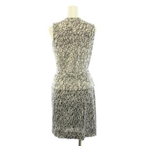 DIANE von FURSTENBERG ミリラニ MILILANI ワンピース ミニ カシュクール ノースリーブ 総柄 フリル リボン タグ付き 絹 シルク 2 S