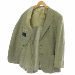 Ermenegildo Zegna テーラードジャケット 背抜き サイドベンツ シングル 3B 緑 グリーン