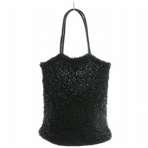 ANTEPRIMA ワイヤーバッグ トートバッグ ハンドバッグ ショルダーバッグ ビジュー フラワーモチーフ 黒 ブラック