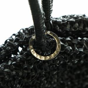 ANTEPRIMA ワイヤーバッグ トートバッグ ハンドバッグ ショルダーバッグ ビジュー フラワーモチーフ 黒 ブラック