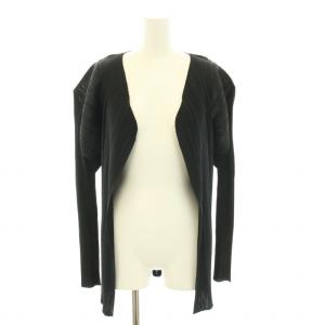 PLEATS PLEASE ISSEY MIYAKE イッセイミヤケ カーディガン 3 ブラック PP05-JO001