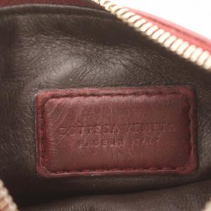 BOTTEGA VENETA イントレチャート 小銭入れ コインケース ポーチ レザー 赤 ボルドー