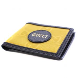 GUCCI OF THE GRID 財布 二つ折り GG柄 イエロー ブラック 625573