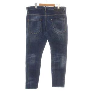 DSQUARED2 18SS デニムパンツ USED加工 ペイント L ネイビー