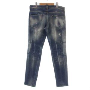 DSQUARED2 PINK PAINTER WASH SLIM JEAN デニムパンツ ボタンフライ