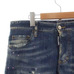 DSQUARED2 PINK PAINTER WASH SLIM JEAN デニムパンツ ボタンフライ