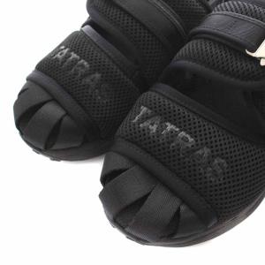 TATRAS スポーツサンダル メッシュ 厚底 ロゴ バックル ストラップ ビブラム 5 27.5cm 黒 ブラック