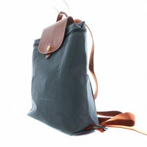 Longchamp ルプリアージュ LE PLIAGE バックパック リュックサック ナイロン レザー グレー L1699089300