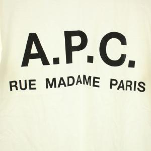 A.P.C. 23SS エディフィス EDIFICE別注 ロゴプリントオーバーサイズTシャツ カットソー クルーネック 半袖 XS 白 ホワイト