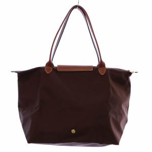 Longchamp ル プリアージュ トートバッグ ハンドバッグ ナイロン レザー 茶 ブラウン 1899089203