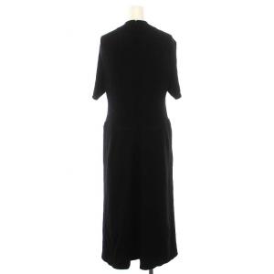 Leilian ニット ワンピース ロング 半袖 大きいサイズ 13+ L XL 黒 ブラック