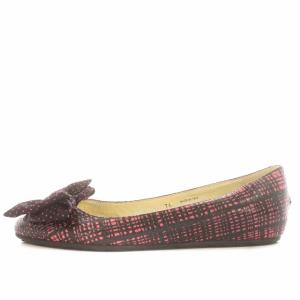 JIMMY CHOO バレエシューズ チェック リボン フラットシューズ 36 23cm ピンク