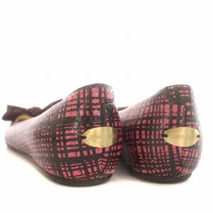 JIMMY CHOO バレエシューズ チェック リボン フラットシューズ 36 23cm ピンク