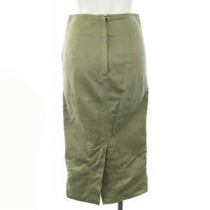 MADISONBLUE ソフィーバックサテンタイトロングスカート ミモレ丈 ロング 00 XS カーキ MB151-6005